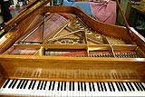 Closeup top view of German Steinway and Sons Grand Piano